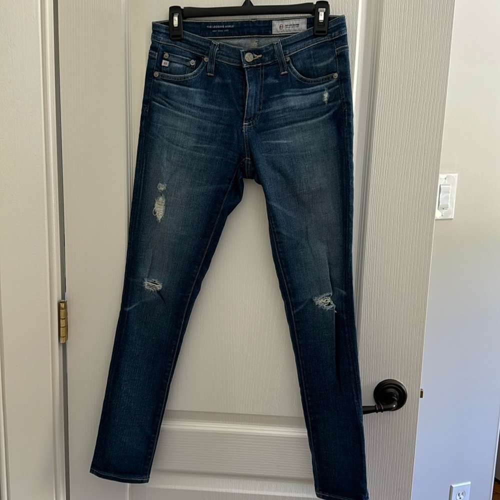AG The Legging Ankle denim blue denim sz 26R stretchy soft great condition!